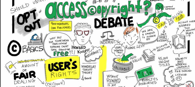 Should Universities Opt Out of Access Copyright? @HowardKnopf @RoanieLevy Debate by Giulia Forsythe (CC BY-NC-SA 2.0) https://flic.kr/p/nvbkJN