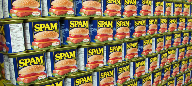 Spam wall by freezelight (CC BY-SA 2.0) https://flic.kr/p/eKfYX