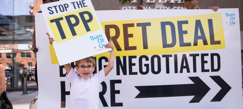 TPP rally. Ottawa, Canada, June 10 2014 by SumOfUs (CC BY 2.0) https://flic.kr/p/o8zqnJ