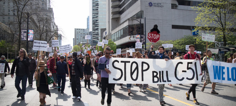 Protest against Bill C-51 - April 18, 2015 - Vancouver BC, Canada by Sally T. Buck (CC BY-NC-ND 2.0) https://flic.kr/p/sdxnaW