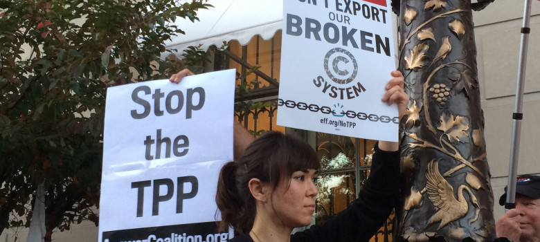 TPP protest at Washington, D.C, Chamber of Commerce by Vision Planet Media (CC BY-NC-ND 2.0) https://flic.kr/p/Ayc5Qd