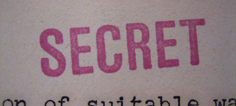 "SECRET" stamp by Alex Wellerstein (CC BY 2.0) https://flic.kr/p/aCJZrf