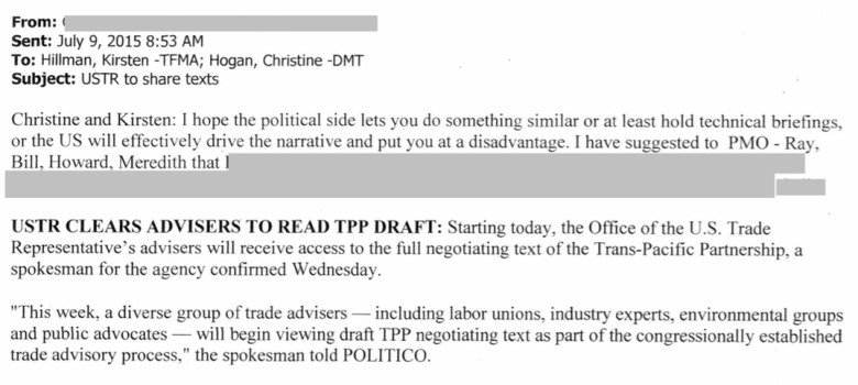The Trouble With the TPP, Day 34: PMO Was Advised Canada at a Negotiating Disadvantage