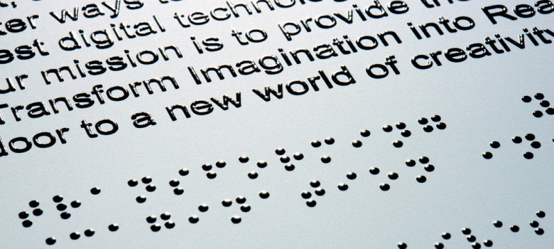Braille by Roland DG Mid Europe Italia (CC BY 2.0) https://flic.kr/p/8wYdZy