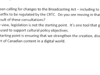 Behind the Scenes of the Digital CanCon Consultation: No Netflix Regs, CRTC Review or Copyright Overhaul