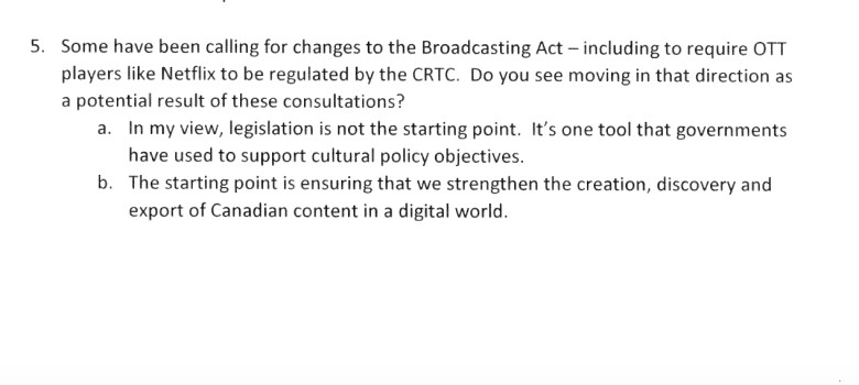 Behind the Scenes of the Digital CanCon Consultation: No Netflix Regs, CRTC Review or Copyright Overhaul
