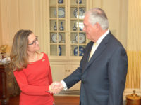 Secretary Tillerson Greets Canadian Foreign Minister Freeland Before Their Bilateral Meeting in Washington by U.S. Department of State U.S. Government Works https://flic.kr/p/RX7DzR