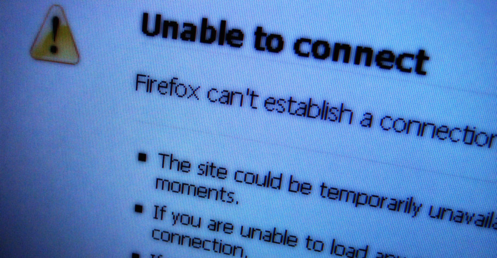Connection could not be established. Establish connection. cant establish a connection with this site.