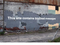 This site contains blocked messages by Banksy by Duncan Hull https://flic.kr/p/nDggUx (CC BY 2.0)