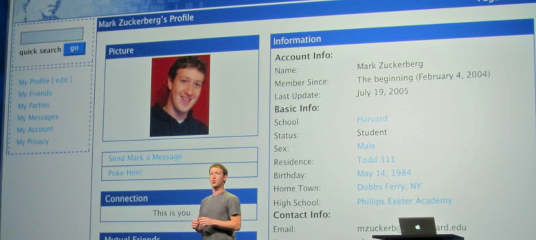 Mark Zuckerberg's original Facebook profile by Niall Kennedy (CC BY-NC 2.0) https://flic.kr/p/apNav2