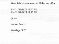 Hutton meeting, obtained under ATIP