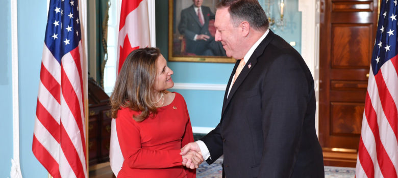 Secretary Pompeo Meets With Canadian Foreign Minister Freeland by US Department of State, US government work, https://flic.kr/p/24iZVEm
