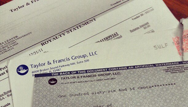 My first ever royalties cheque! by Tama Leaver https://flic.kr/p/bxRoZJ (CC BY 2.0)