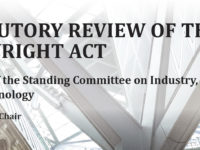 Statutory Review of the Copyright Act cover page, https://www.ourcommons.ca/Content/Committee/421/INDU/Reports/RP10537003/indurp16/indurp16-e.pdf