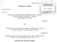 CBC Lawsuit vs. Conservative Party