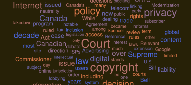 The Canadian Digital Law Decade: The Ten Most Notable Cases, Laws, and Policy Developments