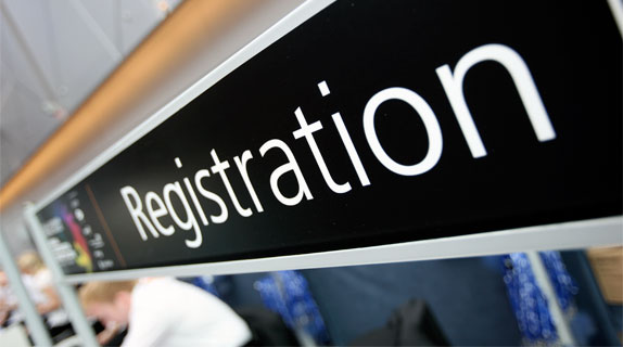 Registration desk sign by NHS Confederation (CC BY 2.0) https://flic.kr/p/9YxwXp