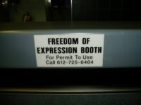 Freedom of Expression Booth by Eric and Mary Ellen (CC BY-SA 2.0) https://flic.kr/p/aBkjLX