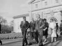 John F. Kennedy, Georges Vanier, John Diefenbaker, Jacqueline Kennedy and Olive Diefenbaker, Ottawa, May 1961, Duncan Cameron. Library and Archives Canada, PA-154665 (CC BY-NC-ND 2.0) https://flic.kr/p/cT2zqW