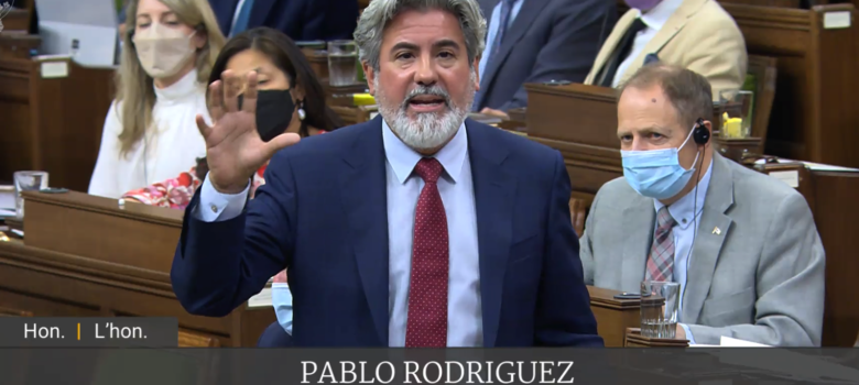 Rodriguez screen shot, House of Commons, May 30, 2022, https://parlvu.parl.gc.ca/Harmony/en/PowerBrowser/PowerBrowserV2/20220530/-1/36984