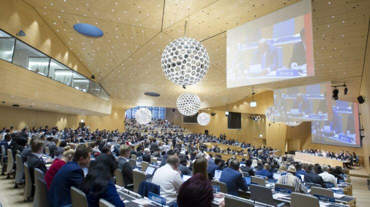 Delegates at the Opening of the WIPO Assemblies by WIPO. Photo: Violaine Martin. This work is licensed under a Creative Commons Attribution-NonCommercial-NoDerivs 3.0 IGO License. https://flic.kr/p/Z1PKfE
