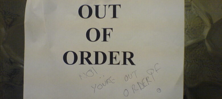 OUT OF ORDER by Martin Deutsch https://flic.kr/p/d53Et (CC BY-NC-ND 2.0)