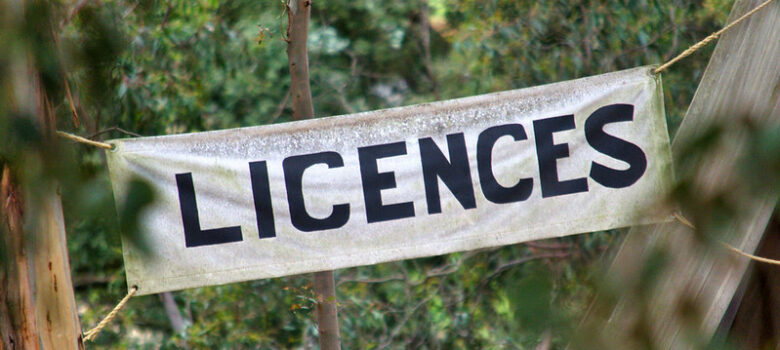 Licences Sign by Chris Fithall (CC BY 2.0) https://flic.kr/p/2hwcrgE