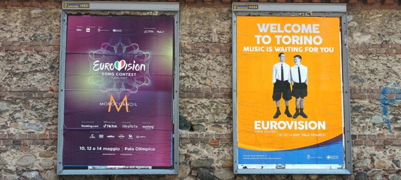 Posters-Turin-Eurovision-2022 by acediscovery, CC BY 4.0 , via Wikimedia Commons