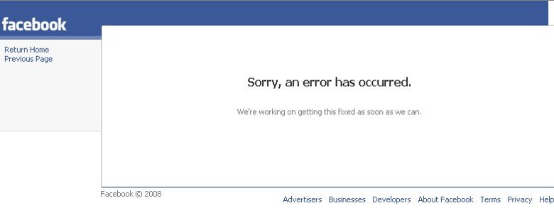 facebook error by Jeremy Yerse https://flic.kr/p/4LwdJ6 (CC BY-NC-ND 2.0)