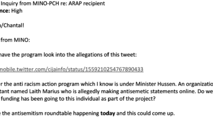 The Need for Truthful Accountability: What ATIP Records Tell Us About Pablo Rodriguez and Canadian Heritage Funding an Anti-Semite
