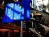 The European Union flag in the European Parliament in Strasbourg by © European Union 2013 - European Parliament. (Attribution-NonCommercial-NoDerivs Creative Commons license) https://flic.kr/p/eJxnjR