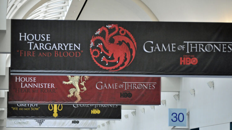 Game of Thrones - House Targaryen and House Lannister banners by Heather Paul CC BY-ND 2.0 https://flic.kr/p/a81kM3