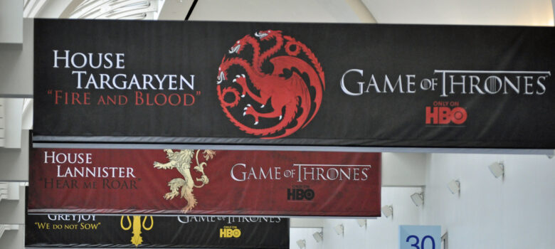 Game of Thrones - House Targaryen and House Lannister banners by Heather Paul CC BY-ND 2.0 https://flic.kr/p/a81kM3
