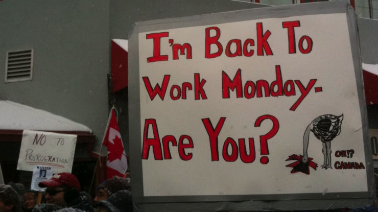 Protests against prorogation in Calgary by Mark Heard from Canada, CC BY 2.0 , via Wikimedia Commons