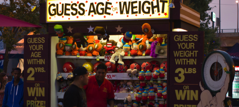 Guess Age or Weight by Brendan Lynch https://flic.kr/p/ajkdrV CC BY-NC 2.0