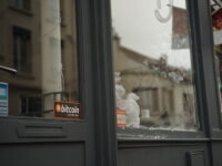 Bitcoin accepted here by Pierre Sibleau https://flic.kr/p/mL8TMe CC BY-NC-ND 2.0