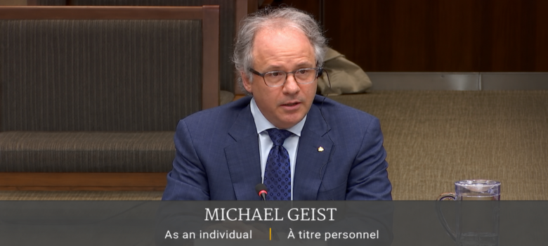 Michael Geist at SECU Committee on Bill C-22, May 7, 2026, https://parlvu.parl.gc.ca/Harmony/en/PowerBrowser/PowerBrowserV2/20260507/-1/44971