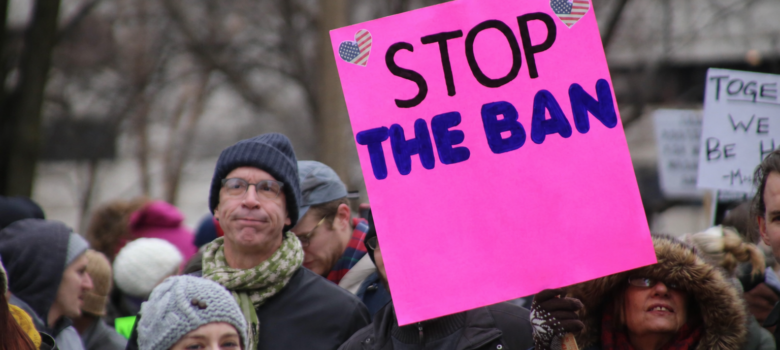 Stop the Ban by Paul Sableman, CC BY 2.0 , via Wikimedia Commons