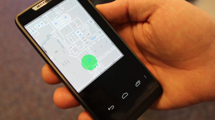Indoor location services on mobile phone by Intel Free Press CC BY-SA 2.0 https://flic.kr/p/hDFizh